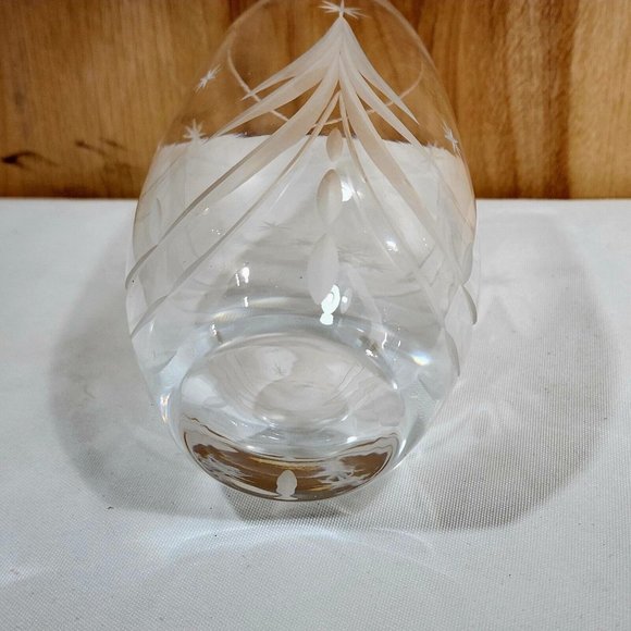 Mikasa Silent Night Crystal Etched Bud Vase Christmas tree Slovenia - Picture 5 of 10